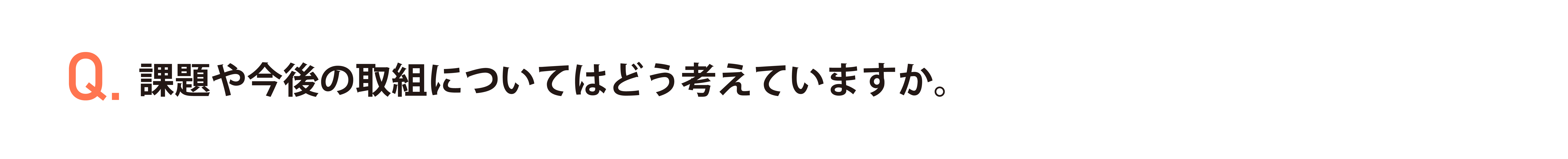 課題や今後の取組についてはどう考えていますか。